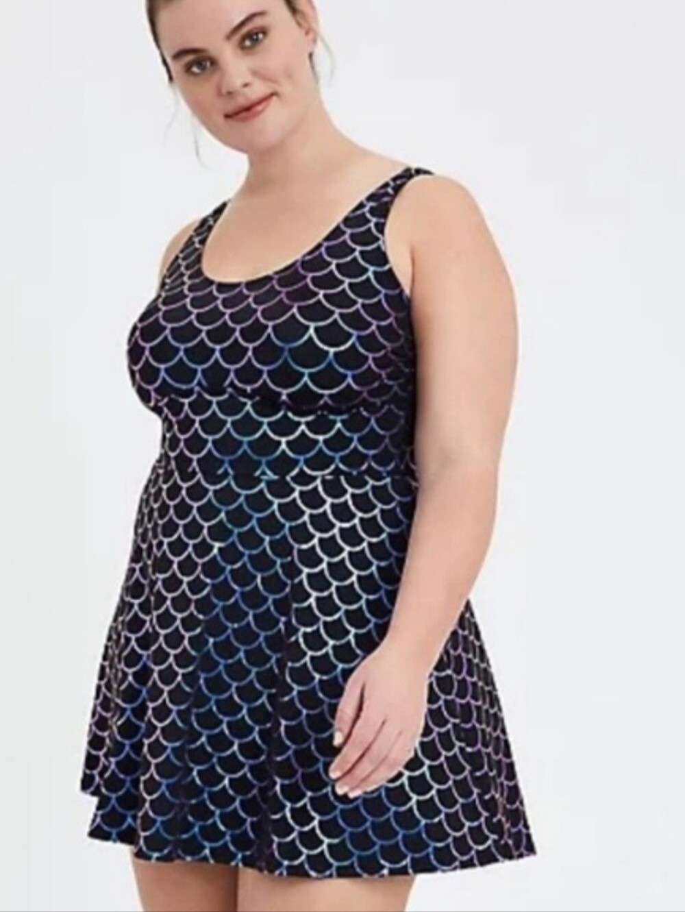 TORRID Size 2 Black Mermaid Scale Swim Dress